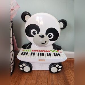 Fisher-Price Panda Play Piano - White, Black & Green Accent